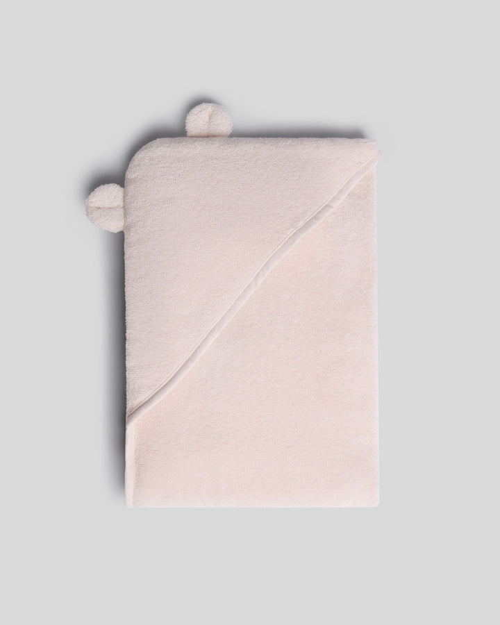 Organic Hooded Baby Towel with Ears (Blush)